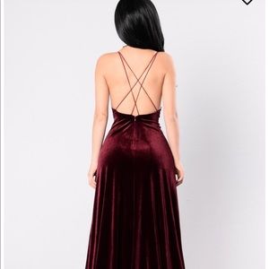 Formal red wine dress